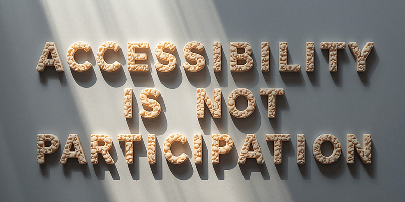 Accessibility is not participation